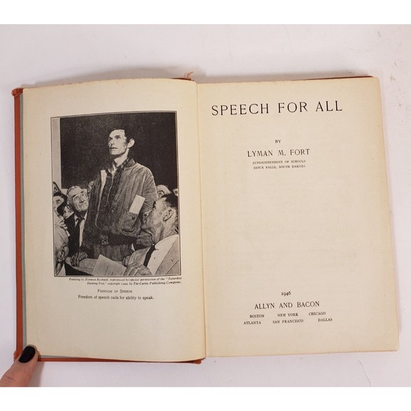 Speech for All Text Book Hardcover 1946 Lyman Fort Homeschool - Picture 10 of 12